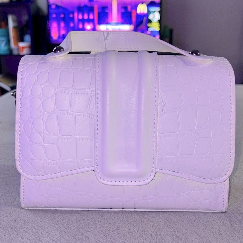 Ghost White | Mini Handbag with Detachable Shoulder Strap